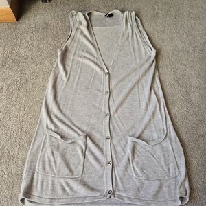 Stylish Gray Sweater vest Dress